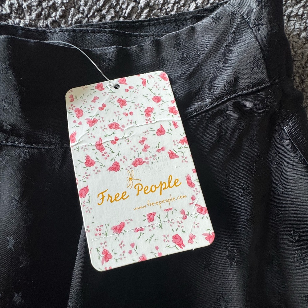 Free People Black Satin Skirt with Stars. - Picture 11 of 13